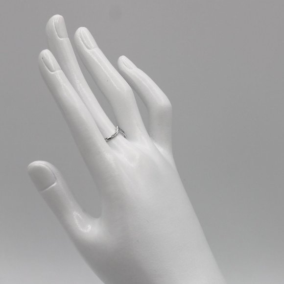 Popular fashion wishbone ring silver tone sz 5.75 - Picture 5 of 5